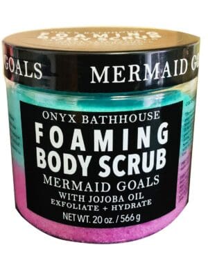 Onyx bathroom foaming body scrub mermaid goals.