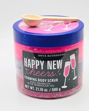 Happy new year cheers body scrub.